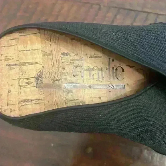 Charming Charlie Cork Wedge Studded Black Sandals Size 9 - Picture 5 of 10